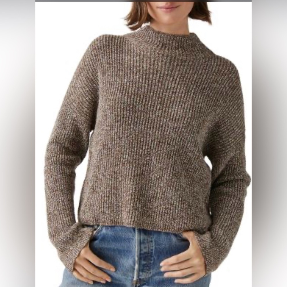 Michael Stars Brown Crew Neck Sweater